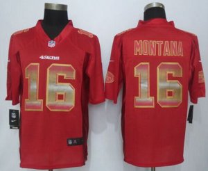 Jerseys Factory Cheap Nike 49ers #16 Joe Montana Red Team Color