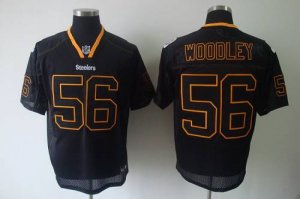 Jerseys Factory Cheap Steelers #56 LaMarr Woodley Lights Out Bla