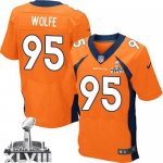Jerseys Factory Cheap Nike Broncos #95 Derek Wolfe Orange Team C