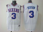 Jerseys Factory Cheap 76ers #3 Allen Iverson White Stitched Thro