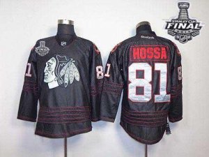 Jerseys Factory Cheap Blackhawks #81 Marian Hossa Black Accelera