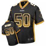 Jerseys Factory Cheap Nike Saints #50 Stephone Anthony Black Tea