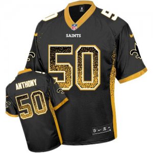 Jerseys Factory Cheap Nike Saints #50 Stephone Anthony Black Tea