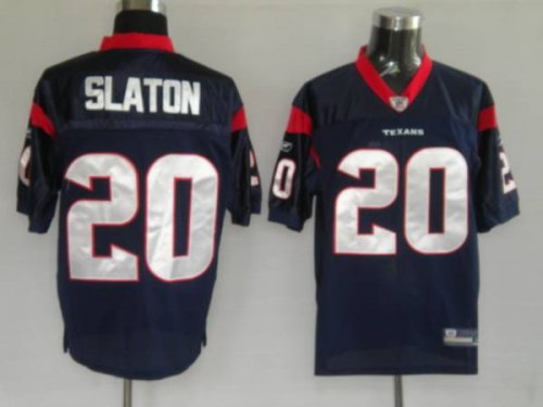 Jerseys Factory Cheap Texans Steve Slaton #20 Blue Stitched Team