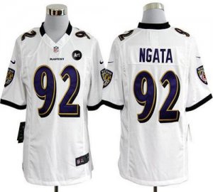Jerseys Factory Cheap Nike Ravens #92 Haloti Ngata White With Ar