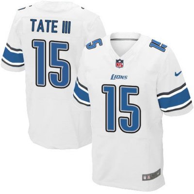 Jerseys Factory Cheap Nike Lions #15 Golden Tate III White Men's