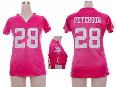 Jerseys Factory Cheap Nike Vikings #28 Adrian Peterson Pink Draf