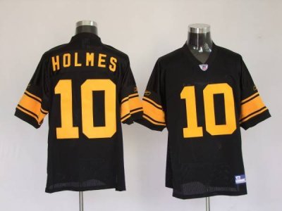 Jerseys Factory Cheap Steelers #10 Santonio Holmes Black With Ye
