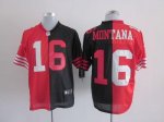 Jerseys Factory Cheap Nike 49ers #16 Joe Montana Black/Red Men's