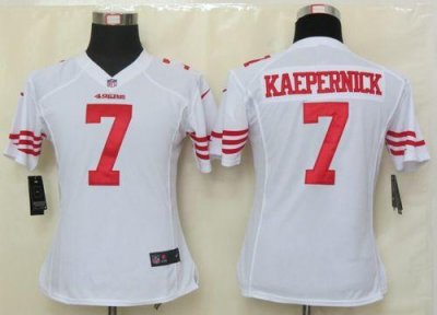 Jerseys Factory Cheap Nike 49ers #7 Colin Kaepernick White Women