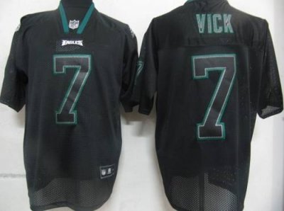 Jerseys Factory Cheap Eagles #7 Michael Vick Lights Out Black St