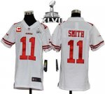 Jerseys Factory Cheap Nike 49ers #11 Alex Smith White With C Pat