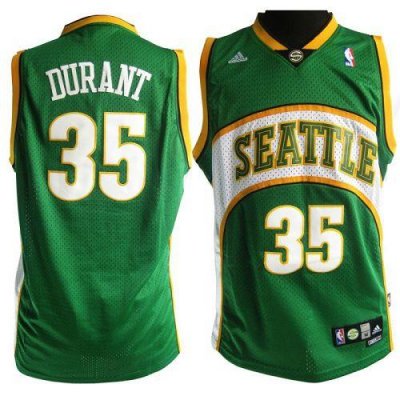 Jerseys Factory Cheap Thunder #35 Kevin Durant Green Seattle Sup