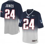 Jerseys Factory Cheap Nike Patriots #24 Cyrus Jones Navy Blue/Gr