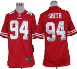 Jerseys Factory Cheap Nike 49ers #94 Justin Smith Red Team Color
