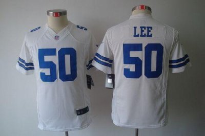 Jerseys Factory Cheap Nike Cowboys #50 Sean Lee White Youth Embr