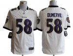 Jerseys Factory Cheap Nike Ravens #58 Elvis Dumervil White Men's