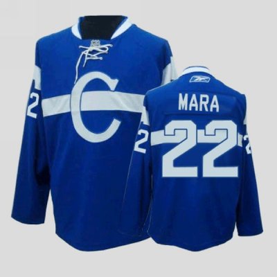 Jerseys Factory Cheap Canadiens #22 Paul Mara Embroidered Blue N
