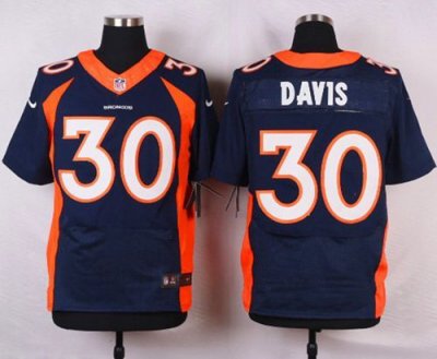 Jerseys Factory Cheap Nike Broncos #30 Terrell Davis Navy Blue A