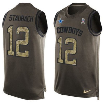 Jerseys Factory Cheap Nike Cowboys #12 Roger Staubach Green Men'