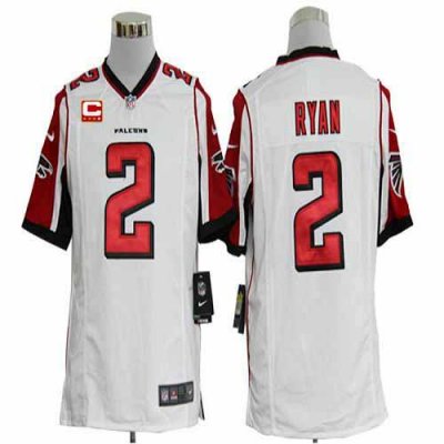Jerseys Factory Cheap Nike Falcons #2 Matt Ryan White With C Pat