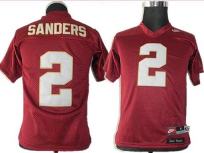 Jerseys Factory Cheap Seminoles #2 Deion Sanders Red Embroidered