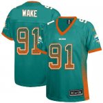Jerseys Factory Cheap Nike Dolphins #91 Cameron Wake Aqua Green