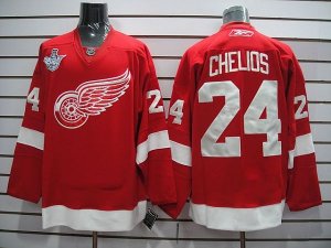 Jerseys Factory Cheap Red Wings #24 Chris Chelios Embroidered Re