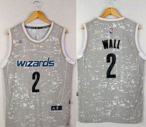Jerseys Factory Cheap Wizards #2 John Wall Grey City Light Stitc