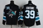 Jerseys Factory Cheap Sharks #39 Logan Couture Black Embroidered