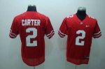 Jerseys Factory Cheap Buckeyes #2 Cris Carter Red Embroidered NC