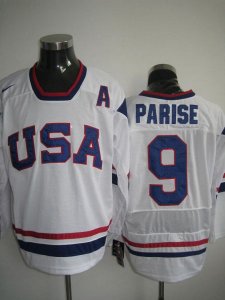 Jerseys Factory Cheap 2010 Olympic Team USA #9 Zach Parise Embro