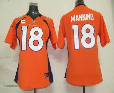 Jerseys Factory Cheap Nike Broncos #18 Peyton Manning Orange Tea