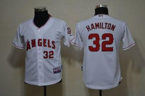 Jerseys Factory Cheap Angels #32 Josh Hamilton White Cool Base E