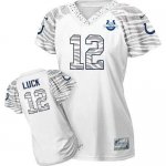 Jerseys Factory Cheap Nike Colts #12 Andrew Luck White With 30TH