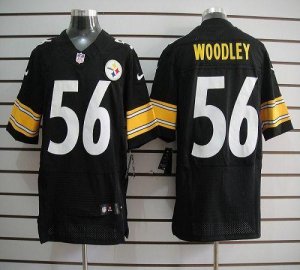 Jerseys Factory Cheap Nike Steelers #56 LaMarr Woodley Black Tea