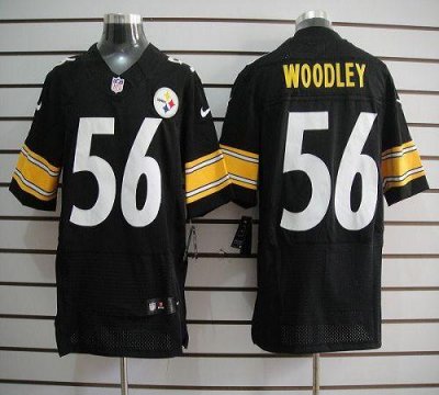 Jerseys Factory Cheap Nike Steelers #56 LaMarr Woodley Black Tea
