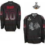 Jerseys Factory Cheap Blackhawks #10 Patrick Sharp Black Acceler