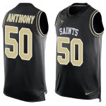 Jerseys Factory Cheap Nike Saints #50 Stephone Anthony Black Tea