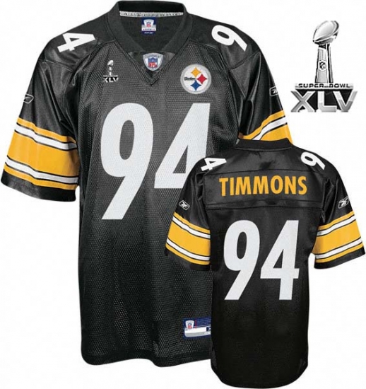 Jerseys Factory Cheap Steelers #94 Lawrence Timmons Black Super - Click Image to Close