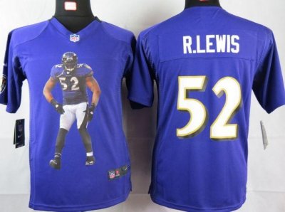 Jerseys Factory Cheap Nike Ravens #52 Ray Lewis Purple Team Colo