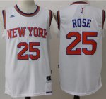 Jerseys Factory Cheap Knicks #25 Derrick Rose White Stitched NBA