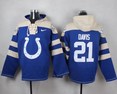 Jerseys Factory Cheap Nike Colts #21 Vontae Davis Royal Blue Pla