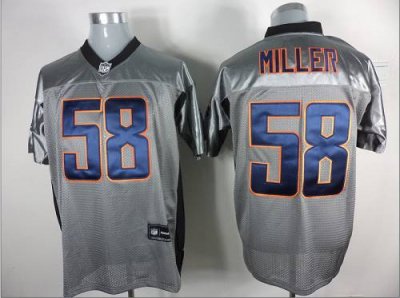 Jerseys Factory Cheap Broncos #58 Von Miller Grey Shadow Stitche