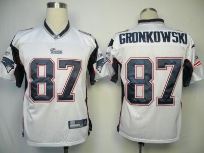 Jerseys Factory Cheap Patriots #87 Rob Gronkowski White Stitched