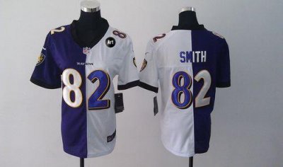 Jerseys Factory Cheap Nike Ravens #82 Torrey Smith Purple/White