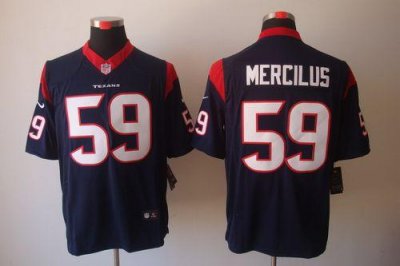 Jerseys Factory Cheap Nike Texans #59 Whitney Mercilus Navy Blue