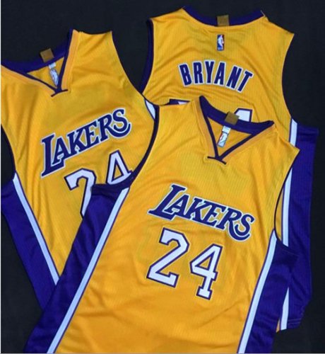 Jerseys Factory Cheap Revolution 30 Lakers #24 Kobe Bryant Yello