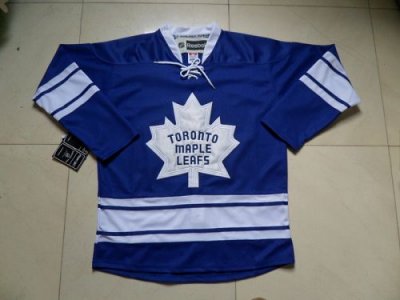 Jerseys Factory Cheap Maple Leafs Blank Blue Third Embroidered N