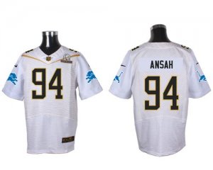 Jerseys Factory Cheap Nike Lions #94 Ziggy Ansah White 2016 Pro